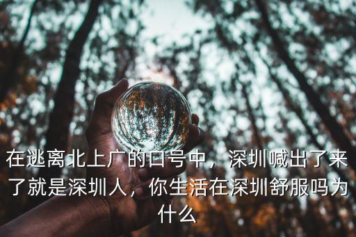 在逃離北上廣的口號中，深圳喊出了來了就是深圳人，你生活在深圳舒服嗎為什么