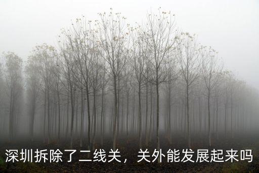 深圳拆除了二線關(guān)，關(guān)外能發(fā)展起來(lái)嗎