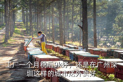 工廠一個月稅后9k好，還是在廣州深圳這樣的城市送外賣好