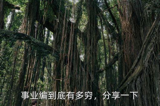 事業編到底有多窮，分享一下