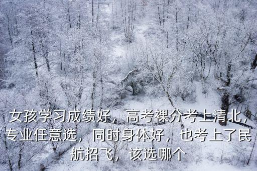 女孩學習成績好，高考裸分考上清北，專業任意選，同時身體好，也考上了民航招飛，該選哪個
