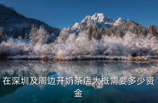 深圳開店需要多少錢經商,想在深圳開一家一點點奶茶店