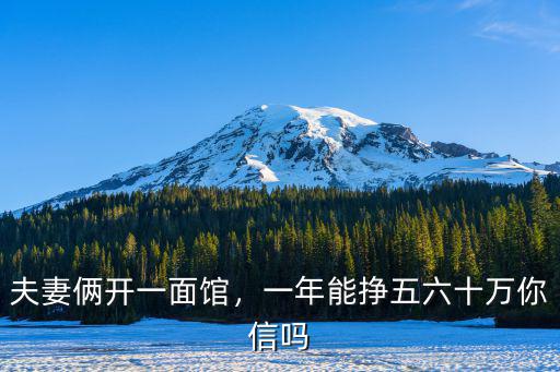 夫妻倆開一面館，一年能掙五六十萬你信嗎