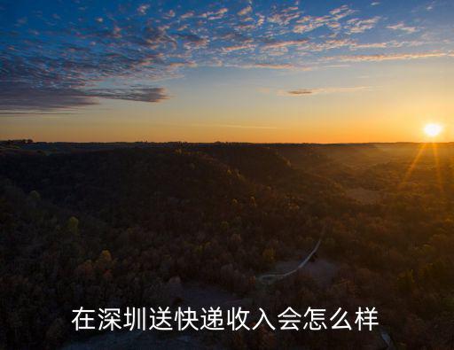 在深圳送快遞收入會怎么樣