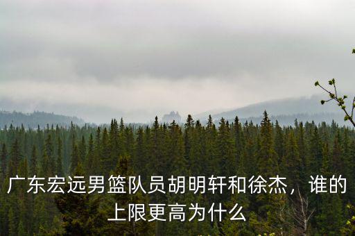 廣東宏遠男籃隊員胡明軒和徐杰，誰的上限更高為什么