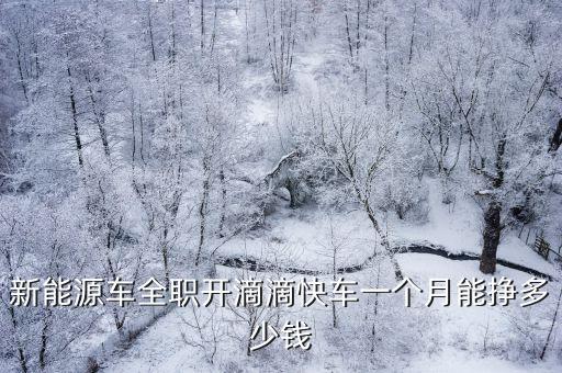 新能源車全職開滴滴快車一個月能掙多少錢
