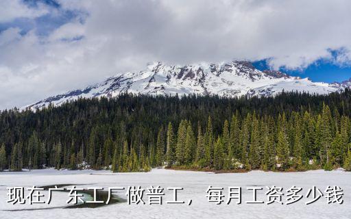 廣東普通工資多少錢一月,在廣東打工的普通工人