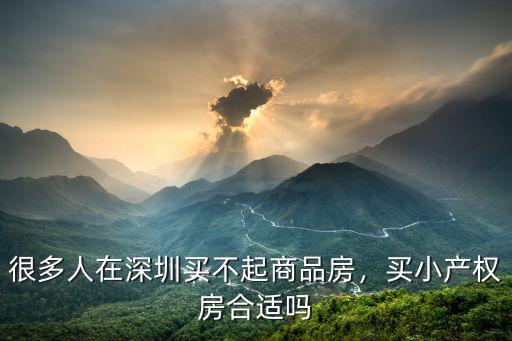 深圳多買幾套小產權房怎么樣,很多人在深圳買不起商品房