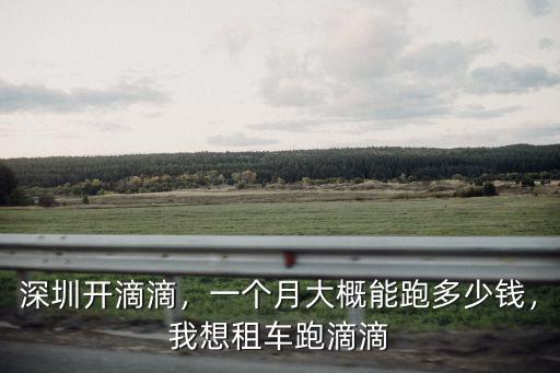 深圳租車跑貨運能掙多少錢,一個月大概能跑多少錢