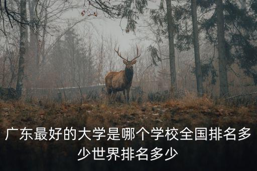 廣東最好的大學是哪個學校全國排名多少世界排名多少