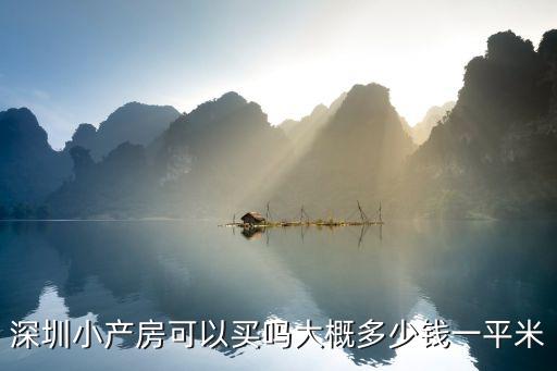 深圳違建多少錢一平方,深圳小產房可以買嗎