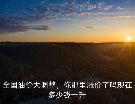 現在油價多少錢一升92清遠,全國油價大調整