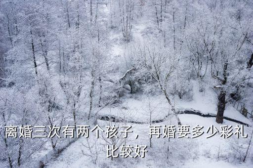 離婚三次有兩個(gè)孩子，再婚要多少彩禮比較好