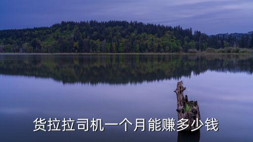 貨拉拉司機(jī)一個(gè)月能賺多少錢(qián)