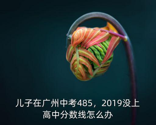 兒子在廣州中考485，2019沒上高中分數線怎么辦