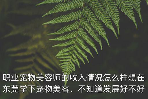 職業(yè)寵物美容師的收入情況怎么樣想在東莞學(xué)下寵物美容，不知道發(fā)展好不好