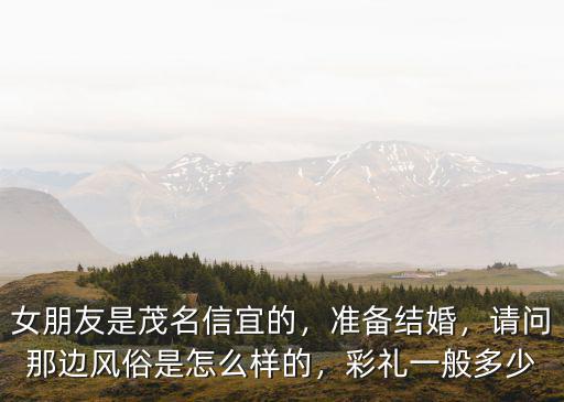 女朋友是茂名信宜的，準備結婚，請問那邊風俗是怎么樣的，彩禮一般多少
