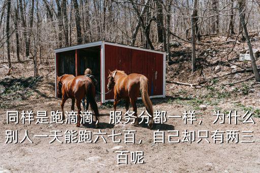 同樣是跑滴滴，服務(wù)分都一樣，為什么別人一天能跑六七百，自己卻只有兩三百呢