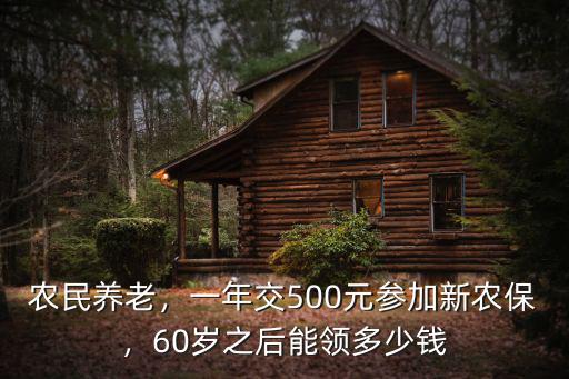 廣東新農(nóng)保交500拿多少,新農(nóng)保交了20年