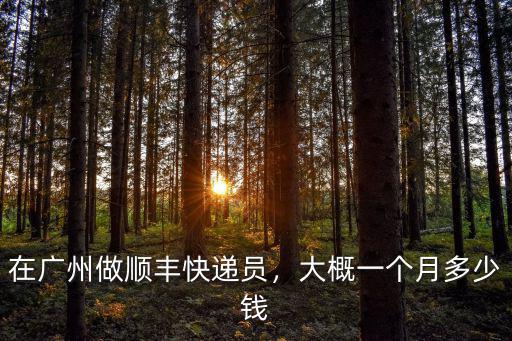 廣東順豐快遞員派件多少,順豐快遞員待遇怎么樣