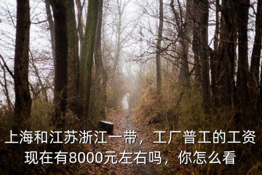 上海和江蘇浙江一帶，工廠普工的工資現(xiàn)在有8000元左右嗎，你怎么看