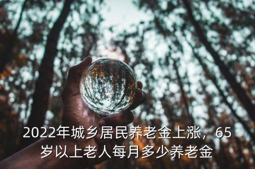 2022年城鄉居民養老金上漲，65歲以上老人每月多少養老金