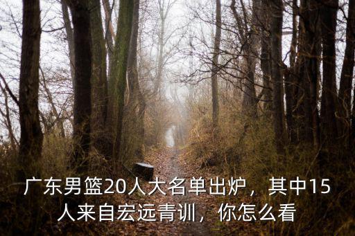 廣東男籃20人大名單出爐，其中15人來自宏遠青訓，你怎么看