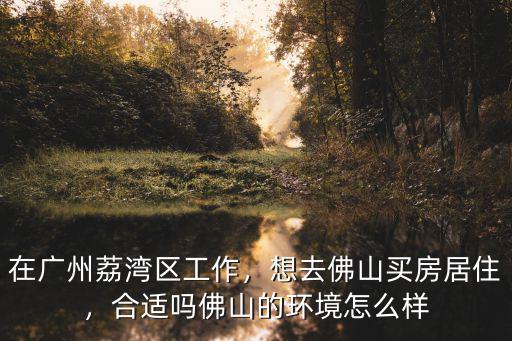 在廣州荔灣區工作，想去佛山買房居住，合適嗎佛山的環境怎么樣