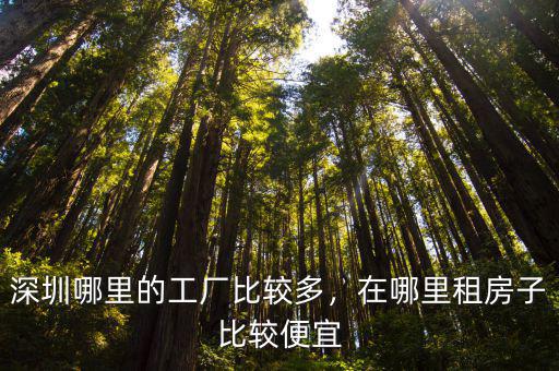 深圳哪里有整棟廠房出租,深圳哪里的工廠比較多
