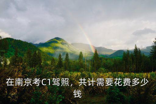 在南京考C1駕照，共計(jì)需要花費(fèi)多少錢