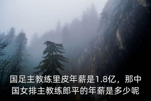 國足主教練里皮年薪是1.8億，那中國女排主教練郎平的年薪是多少呢