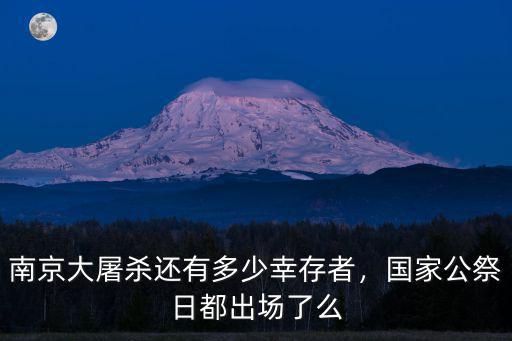 南京大屠殺多少個國家公祭日,國家公祭日都出場了么