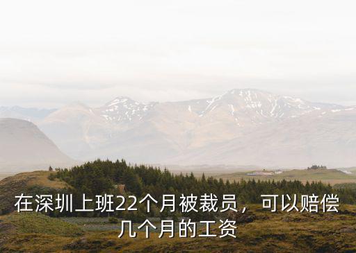 在深圳上班22個月被裁員，可以賠償幾個月的工資