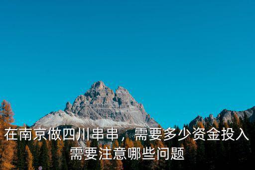 在南京做四川串串，需要多少資金投入需要注意哪些問題
