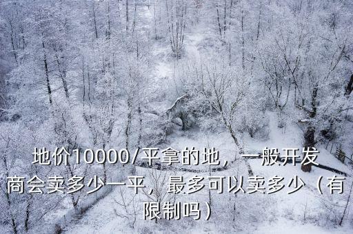 仁恒無錫拿的地地價合多少一平,地價10000/平拿的地