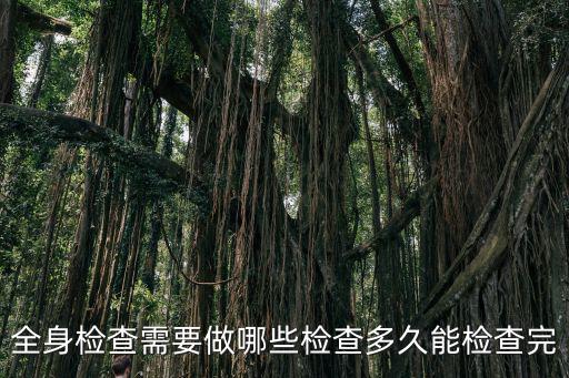 全身檢查需要做哪些檢查多久能檢查完