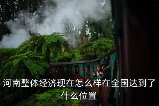 河南整體經(jīng)濟(jì)現(xiàn)在怎么樣在全國(guó)達(dá)到了什么位置