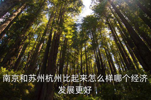 南京和蘇州杭州比起來怎么樣哪個經濟發展更好