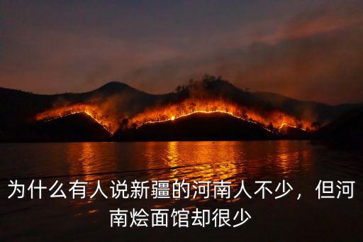 為什么有人說新疆的河南人不少，但河南燴面館卻很少