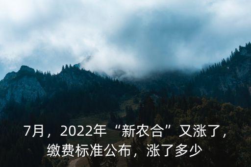 蘇州新農(nóng)合交多少錢(qián),新農(nóng)合十四連漲