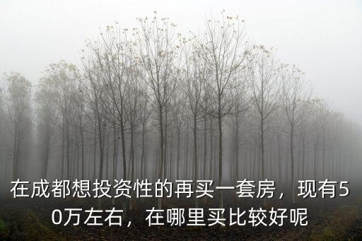 在成都想投資性的再買一套房，現有50萬左右，在哪里買比較好呢