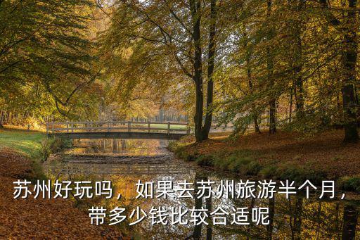 寶應去蘇州要多少錢一個月,帶多少錢比較合適呢