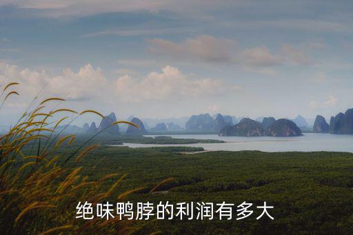絕味鴨脖的利潤有多大