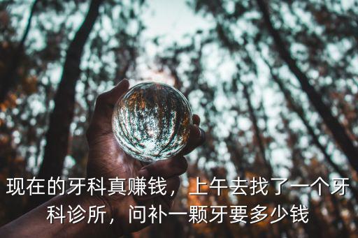 現(xiàn)在的牙科真賺錢，上午去找了一個牙科診所，問補(bǔ)一顆牙要多少錢