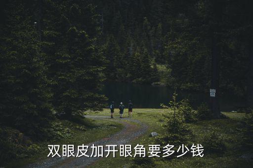 雙眼皮加開眼角要多少錢