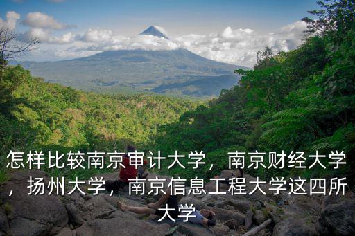 怎樣比較南京審計大學，南京財經大學，揚州大學，南京信息工程大學這四所大學