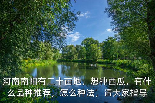 河南南陽有二十畝地，想種西瓜，有什么品種推薦，怎么種法，請大家指導(dǎo)