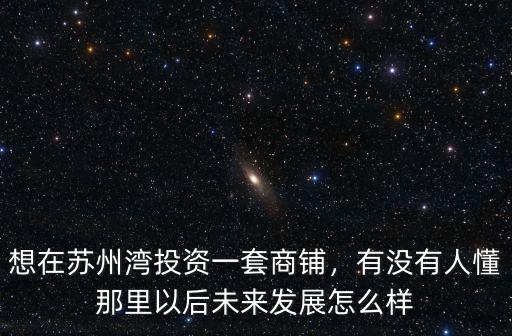 想在蘇州灣投資一套商鋪，有沒有人懂那里以后未來發展怎么樣