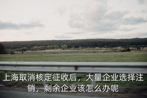 上海取消核定征收后，大量企業選擇注銷，剩余企業該怎么辦呢