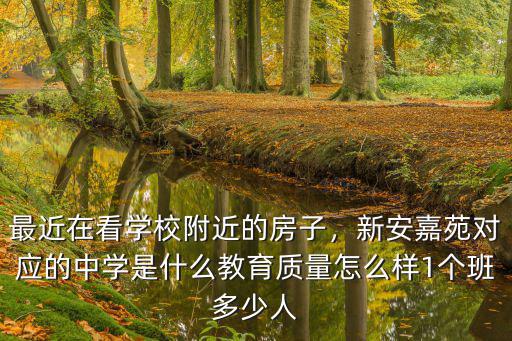 最近在看學(xué)校附近的房子，新安嘉苑對(duì)應(yīng)的中學(xué)是什么教育質(zhì)量怎么樣1個(gè)班多少人